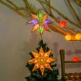 thumbnail image 1 of Xuniizn Star Tree Topper, Shatterproof LED Star with Remote Control, 8 Lighting Modes for Indoor Outdoor Christmas Holiday Party Decor, Plastic, White, 1 of 7