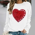 thumbnail image 1 of Xuniizn Sweatshirt for Women, Valentine's Day Heart Print Casual Oversized Pullover Sweatshirts, Soft Comfortable Loose Tops, Gifts for Her, 1 of 5