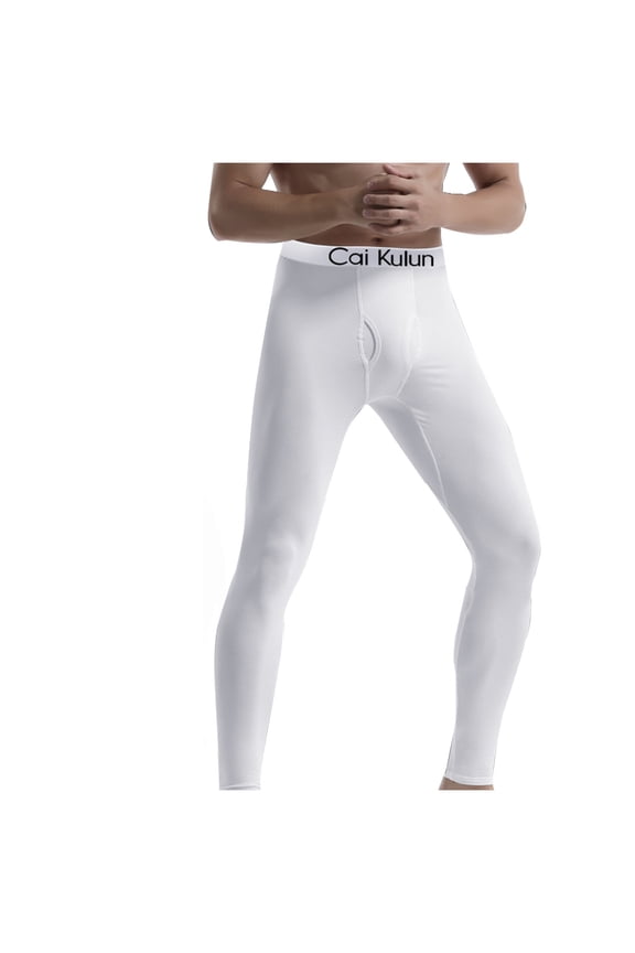 Thermal Underwear for Men, Lightweight Breathable Fleece Lined Long Johns Thermal Pants, Soft Comfortable Loungewear Winter Pants, L-3XL