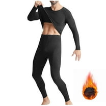 Xuniizn Thermal Underwear for Men, Plus Size Fleece Lined Base Layer Tops & Bottom, Soft Cozy Warm Winter Casual Long Johns Set, L-3XL