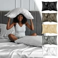 thumbnail image 1 of Xuniizn Throw Pillow Cover Satin Pillowcase for Hair and Skin - 20x30" Cooling Imitation Silk Pillow Case, Soft Solid Color Pillow Cover for Bedding, 1 of 7