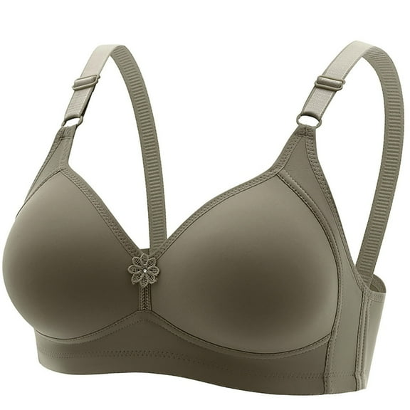 Summer Deal!Xunlbb 2024 Bras for Women, Woman's Comfortable Lace Breathable Bra Underwear No Rims,A-Army Green,2XL