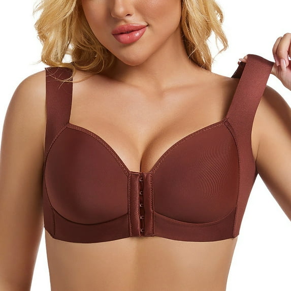 Xunlbb Best Bras for Women Bras for Women No Underwire Womens Plus Size Bra Post-Surgery Bra Sexy Lace Bra Breathable Comfortable Underwear Sleep Vest(Wine,42) on Clearance