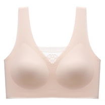 Xunlbb Best Bras for Women Plus Size Women's Steel Ring Gathering Bra Underwear Daily Bra(Beige,L) on