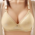 thumbnail image 1 of Xunlbb Bra Women Up to 50% off Plus Size Women's Thin Without Steel Rims Big Chest Soft And Thin Top Support Bra(Beige,L), 1 of 6