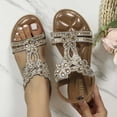thumbnail image 1 of Xunlbb Clearance Sale Sandals! Bohemian Women Flats Wedge Heel Open Toe Comfortable Shoes Roman Sandals, 1 of 6