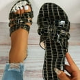 thumbnail image 1 of Xunlbb Clearance Sale Sandals! Women's Plus-size Fashion Flat Snake Print Casual Sandals, 1 of 9