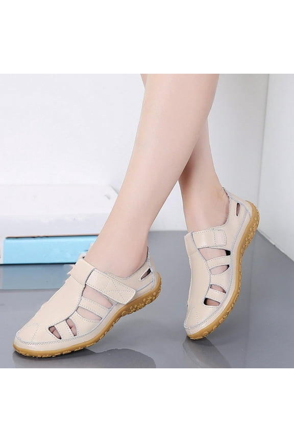Clearance Sale Sandals! Women's Summer Leather Sandals Comfortable Soft Soled Mom Shoes Paste Casual Shoes
