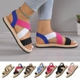 thumbnail image 1 of Xunlbb Comfort Sandals, Strap Grass Woven Hemp Rope Flat Bottomed Roman Shoes Beach Soft Sole Sandals, 1 of 6