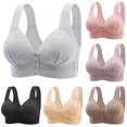 thumbnail image 1 of Xunlbb Comfortable Bras for Women, Plus Size Women Seamless Front Buckle Bra Without Steel Rim Thin Style Sports Bra Wirefree Yoga Bra on Clearance, 1 of 7