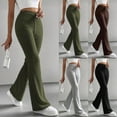 thumbnail image 1 of Xunlbb Dress Pants Women Women Fashion Solid Casual Elastic Waist With Trousers Knitted Long Pants Gift for Her, S-2XL, 1 of 7