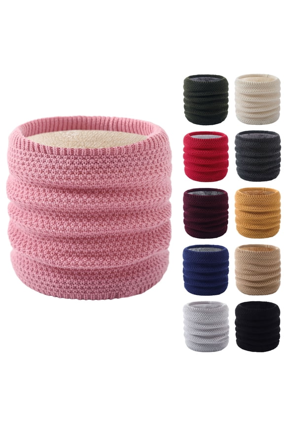 End of Year Clearance Winter Scarf for Women and Men Neck Gaiter Warmer Women's Winter Scarf With Warmth And Plush Protection High Neck Thick Yarn Single Circle Solid Color And Neck Cover