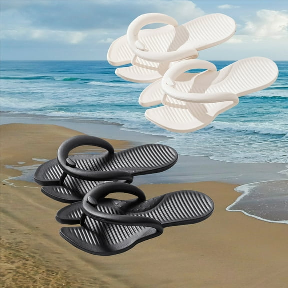 Xunlbb Flip-flops for Womens Non Slip Lightweight Thong Sandals Waterproof Shower Shoes Indoor Outdoor Womens Sandals Slip-on Summer Beach Vacation Holidays Free Size