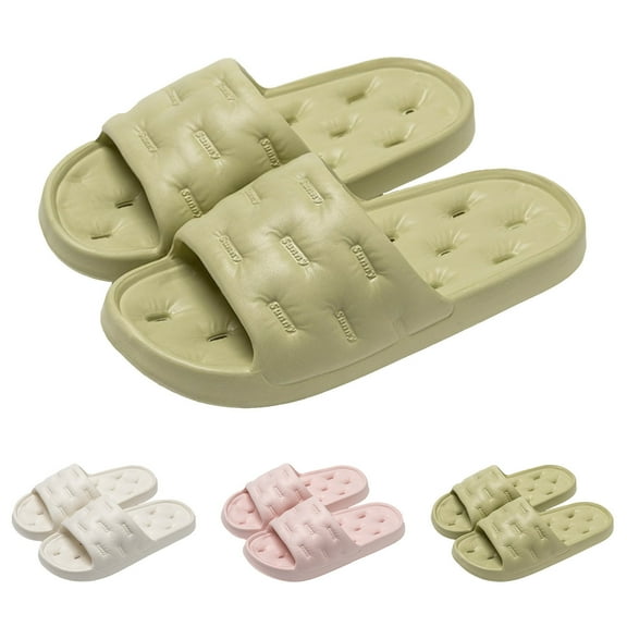 Xunlbb Lightweight Sandals for Women Comfort Non-Slip Pillow House Sandals Waterproof Shower Shoes Indoor Slides Bathroom Sandals Slip On Slide Sandals Easy to Clean 36-38