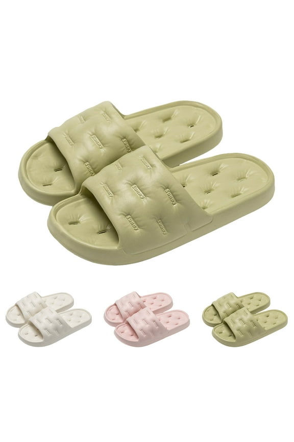 Lightweight Sandals for Women Comfort Non-Slip Pillow House Sandals Waterproof Shower Shoes Indoor Slides Bathroom Sandals Slip On Slide Sandals Easy to Clean 36-38
