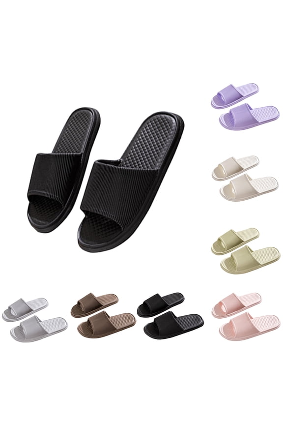 Lightweight Sandals for Women Men Comfort Non-Slip Pillow House Sandals Waterproof Shower Shoes Indoor Slides Bathroom Sandals Slip On Slide Sandals Easy to Clean 37-45