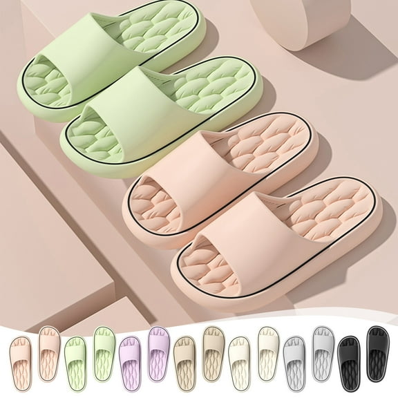 Xunlbb Lightweight Sandals for Women Men Comfort Non-Slip Pillow House Sandals Waterproof Shower Shoes Indoor Slides Bathroom Sandals Slip On Slide Sandals Easy to Clean 36-44