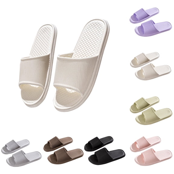 Xunlbb Lightweight Sandals for Women Men Comfort Non-Slip Pillow House Sandals Waterproof Shower Shoes Indoor Slides Bathroom Sandals Slip On Slide Sandals Easy to Clean 37-45