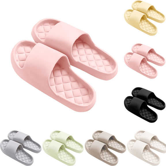 Xunlbb Lightweight Sandals for Women Men Comfort Non-Slip Pillow House Sandals Waterproof Shower Shoes Indoor Slides Bathroom Sandals Slip On Slide Sandals Easy to Clean 37-45