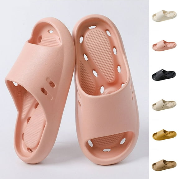 Xunlbb Lightweight Sandals for Women Men Comfort Non-Slip Pillow House Sandals Waterproof Shower Shoes Indoor Slides Bathroom Sandals Slip On Slide Sandals Easy to Clean 36-44