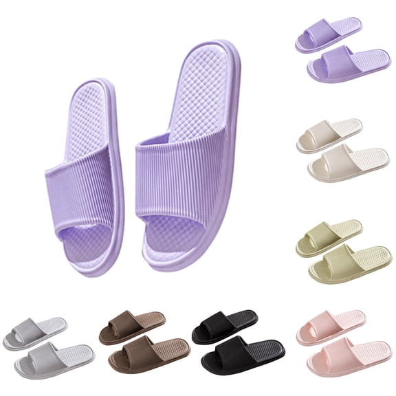Xunlbb Lightweight Sandals for Women Men Comfort Non-Slip Pillow House Sandals Waterproof Shower Shoes Indoor Slides Bathroom Sandals Slip On Slide Sandals Easy to Clean 37-45