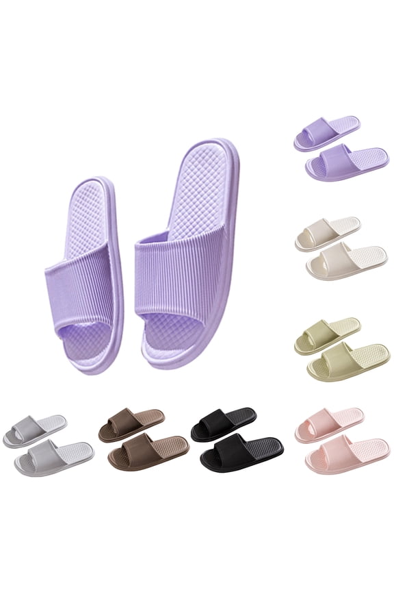 Lightweight Sandals for Women Men Comfort Non-Slip Pillow House Sandals Waterproof Shower Shoes Indoor Slides Bathroom Sandals Slip On Slide Sandals Easy to Clean 37-45