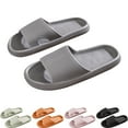 thumbnail image 1 of Xunlbb Lightweight Sandals for Women Men Comfort Non-Slip Pillow House Sandals Waterproof Shower Shoes Indoor Slides Bathroom Sandals Slip On Slide Sandals Easy to Clean 37-45, 1 of 4