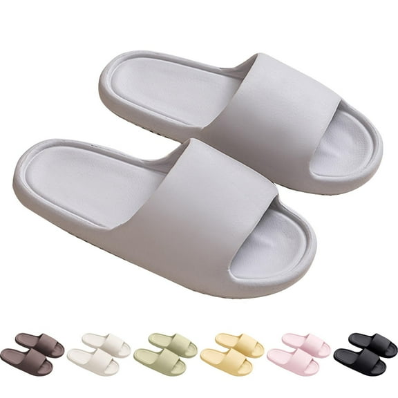 Xunlbb Lightweight Sandals for Women Men Comfort Non-Slip Pillow House Sandals Waterproof Shower Shoes Indoor Slides Bathroom Sandals Slip On Slide Sandals Easy to Clean 37-45