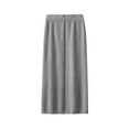 thumbnail image 1 of Xunlbb Long Skirts for Women, Ladies' Solid Color Split Knit High Waist Straight Tube Waist Skirt Great Gifts on Clerance, 1 of 6