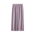 thumbnail image 1 of Xunlbb Long Skirts for Women, Ladies' Solid Color Split Knit High Waist Straight Tube Waist Skirt Great Gifts on Clerance, 1 of 8