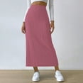 thumbnail image 1 of Xunlbb Long Skirts for Women, Women's Popular Summer New Solid Slim Skirt A-line Side Slit Elastic Skirt Gift for Girls, Size S-5XL, 1 of 6