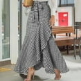 thumbnail image 1 of Xunlbb Long Skirts for Women, Women's Temperament Lattice High Waist Irregular Hem Wrap Skirt Gift for Women, Size S-5XL, 1 of 6