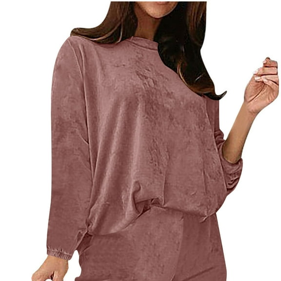 Xunlbb Long Sleeve Shirts for Women, Women's Fashion Solid Color Long Sleeves RoundNeck Casual Shirts Pullover Blouse S-3XL Holiday Gift Finder