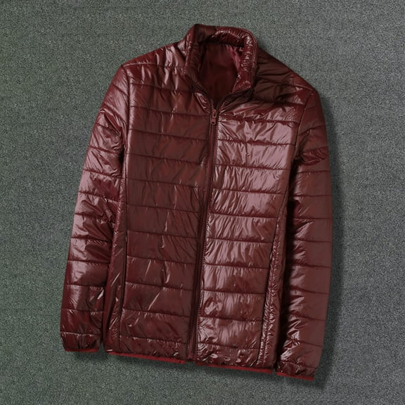 Xunlbb Men Jacket Winter Clearance, Men's Winter Down Jacket Zipper Cardigan Pocket Long Sleeve Padded Jacket Coat M-3XL