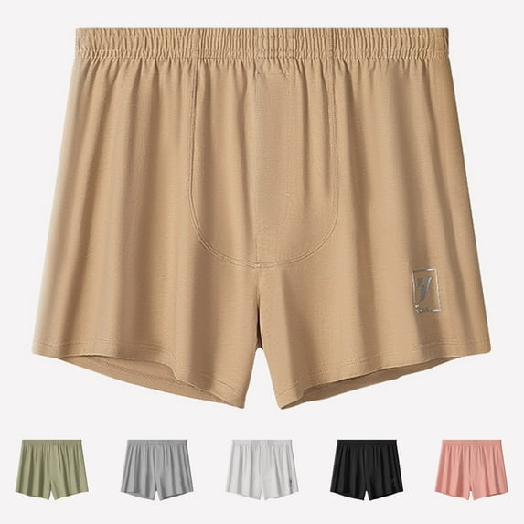 Xunlbb Men's Boxer Briefs Fashion Solid Breathable Close Fitting Underpants Lightweight Quick Dry Comfortable Briefs Plus Size 4-Way-Stretch Mens Underwear Summer Inner Fit