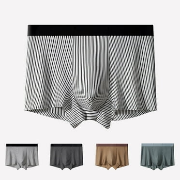 Xunlbb Men's Boxer Briefs Fashion Solid Breathable Close Fitting Underpants Lightweight Quick Dry Comfortable Briefs Plus Size 4-Way-Stretch Mens Underwear Summer Inner Fit