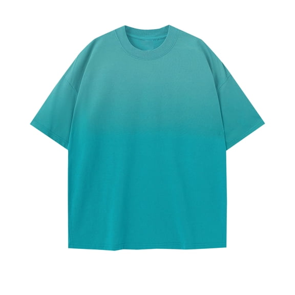 Xunlbb Men's Classic Short Sleeve Man Style Gradient Make Old Motion Leisure Bodybuilding Short Sleeve T-shirt S-3XL