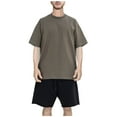 thumbnail image 1 of Xunlbb Men's Outdoor Short Sleeve Men's Solid Color Sports Leisure And Fitness Sleeved T-shirt Sleeve Round Neck Short Sleeve S-2XL, 1 of 4