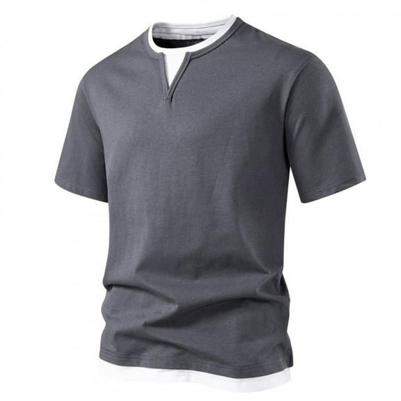 Men Shirt, Xunlbb Man Double V-neckShort SleeveT-shirtLarge SizeFashionFallowPrimingT-shirt