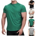 thumbnail image 1 of Xunlbb Men's Shirts Men'S Clothing Under $10 Man Solid-Color Casual Sports Running Raglan-Sleeves Short Sleeve Round-Neck, S-2XL, 1 of 7