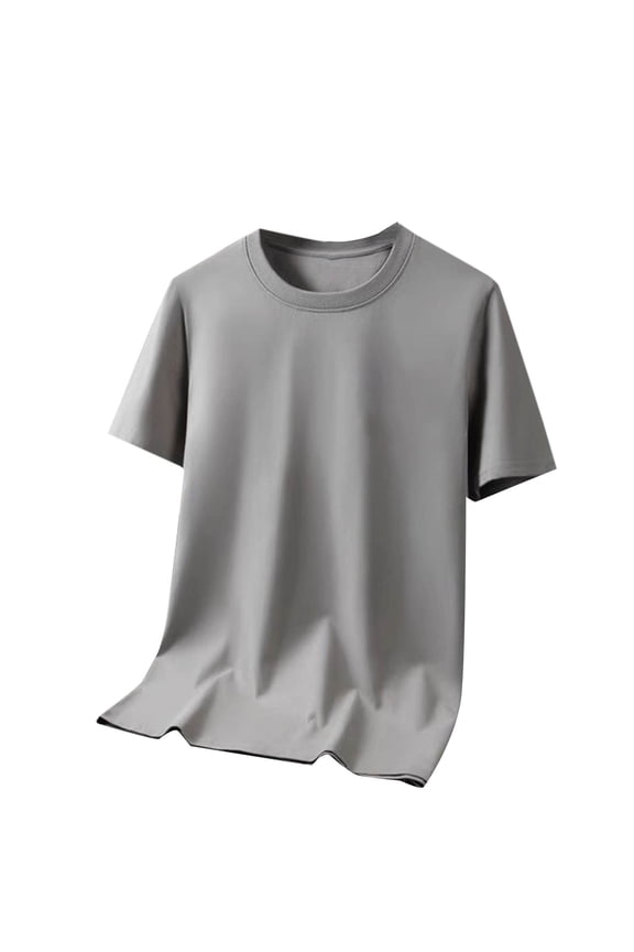 Men's Shirts Men'S Clothing Under $10 Men Casual Fashion Solid Large Size Half Sleeved Short Sleeved Round Neck Top, M-5XL