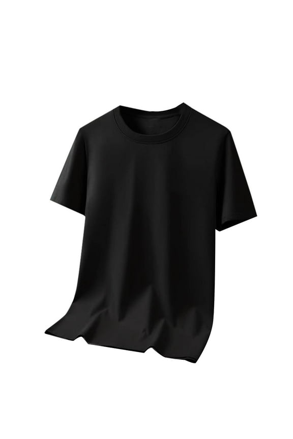 Men's Shirts Men'S Clothing Under $10 Men Casual Fashion Solid Large Size Half Sleeved Short Sleeved Round Neck Top, M-5XL