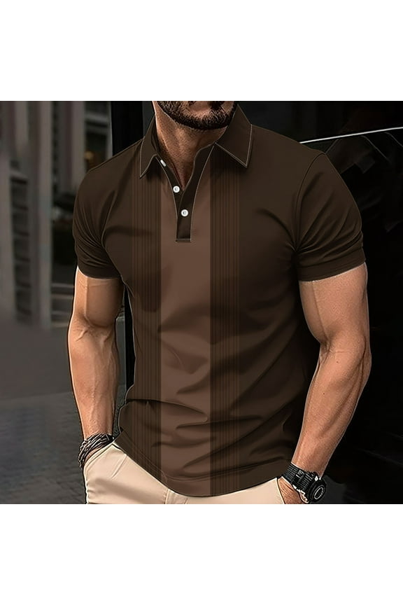 Men's Shirts Men'S Clothing Under $10 Men's Casual Short Sleeved Shirt with Printed Short Sleeved Collar Top/shirt, S-5XL