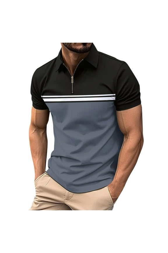 Men's Shirts Men'S Clothing Under $10 Men's Solid Color Thin Daily Casual Loose Short Sleeved Shirt, S-3XL