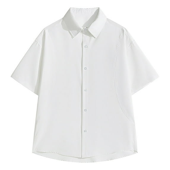 Xunlbb Men's Shirts Mens Casual Button Down Shirts Men's Vintage Casual Solid Color Button Lapel Fashion Long Sleeve Shirt on Clearance, M-3XL