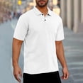 thumbnail image 1 of Xunlbb Men's Shirts Mens Dress Shirts Men Casual Turndown Solid Pullover Fitness Sports Short Sleeves T Shirt Blouse Gift for Him, S-2XL, 1 of 8