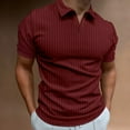 thumbnail image 1 of Xunlbb Men's Shirts T-Shirt for Men Solid Color Shirt Pullover Lapel Vertical Strip Button Long-Sleeved Lapel Top, S-3XL, 1 of 5