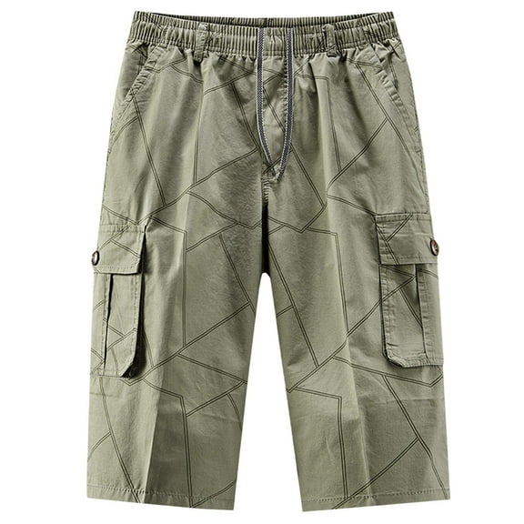 Xunlbb Men's Shorts Clearance Cargo Shorts for Men, Mens Fashion Sports Multi-Pockets Casual Summer Elastic Waistband Half Short Pants, XL-6XL