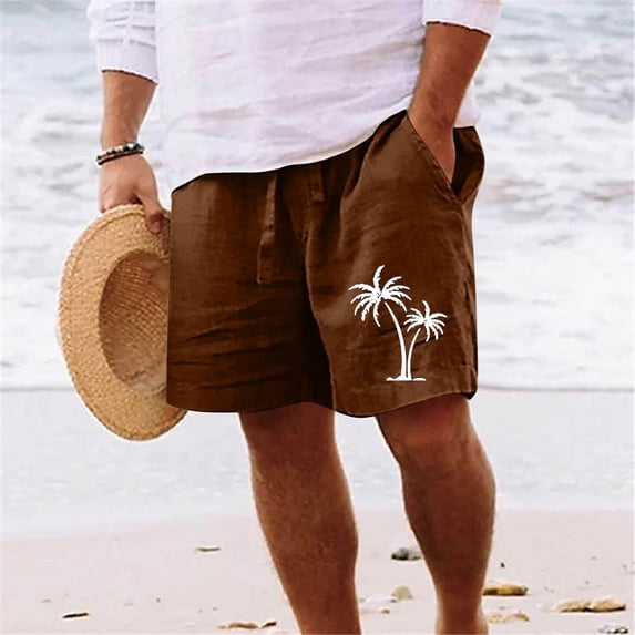 Xunlbb Men's Shorts Clearance Gym Shorts Men, Men Casual Print Pocket Elastic Waist Straight Half Shorts Pants Sport Pants, S-5XL