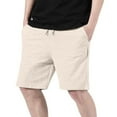 thumbnail image 1 of Xunlbb Men's Shorts Clearance Gym Shorts Men, Men's Cotton Vintage Knitted Drawstring Elastic Waist Shorts Sports Knee Length Home Shorts, S-XL, 1 of 5